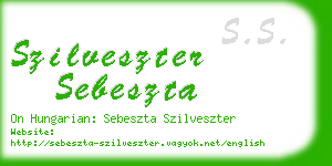 szilveszter sebeszta business card